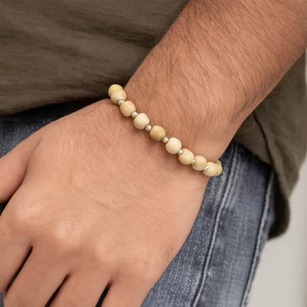Tulsi Spiritual Aura Silver Bracelet - Aggarwal jewels