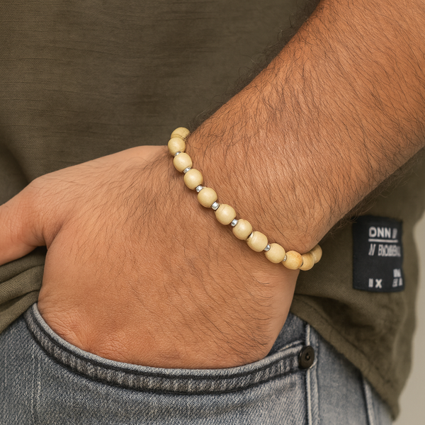 Tulsi Spiritual Aura Silver Bracelet - Aggarwal jewels