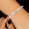 Glamorous Wedding Pearl Bracelet with Crystals - Aggarwal jewels