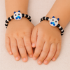 White Playful Silver & Black Beaded baby Bracelet - Aggarwal jewels