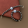 White Playful Silver & Black Beaded baby Bracelet - Aggarwal jewels