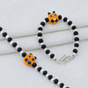 Yellow Playful Silver & Black Beaded baby Bracelet - Aggarwal jewels
