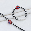 Red Playful Silver & Black Beaded baby Bracelet - Aggarwal jewels