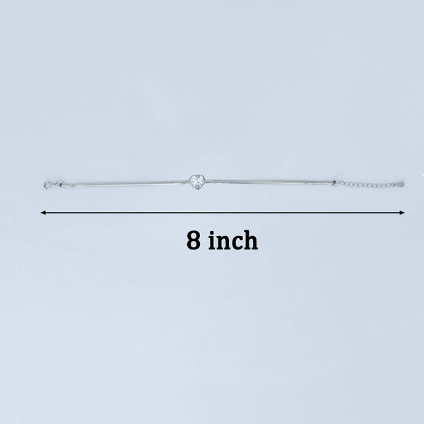 Silver Heart Charm Bracelet - Aggarwal jewels