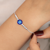 Good Luck Evil Eye Adjustable Bead Bracelet - Aggarwal jewels