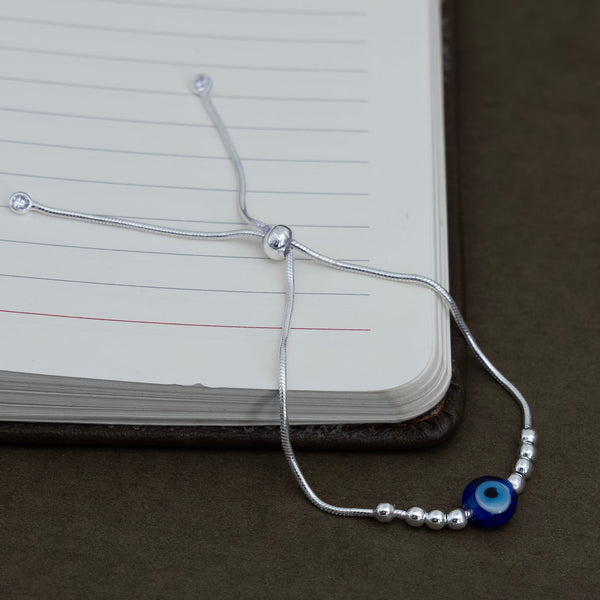 Good Luck Evil Eye Adjustable Bead Bracelet - Aggarwal jewels