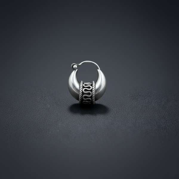 Royal Oxidized Silver Boy's Bali - Aggarwal jewels