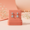 Silver White Stone Blossom Earrings - Aggarwal jewels