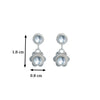 Silver White Stone Blossom Earrings - Aggarwal jewels