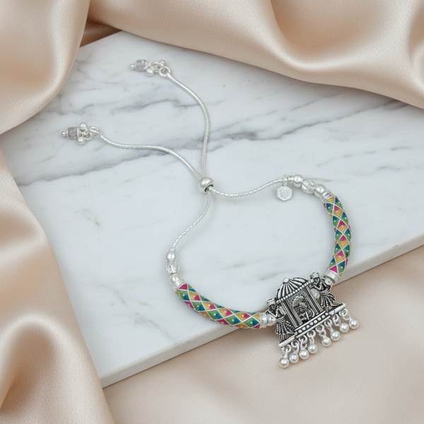 Adjustable Doli Design Silver Anklet - Aggarwal jewels