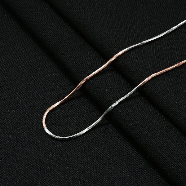 Silver Gold Rose Loop Chain - Aggarwal jewels