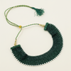 Handmade Green/Maroon Chatai Necklace with Pearl Border - Aggarwal jewels