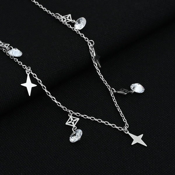 Fashionable Star Charms Sterling Silver Necklace for Women - Aggarwal jewels