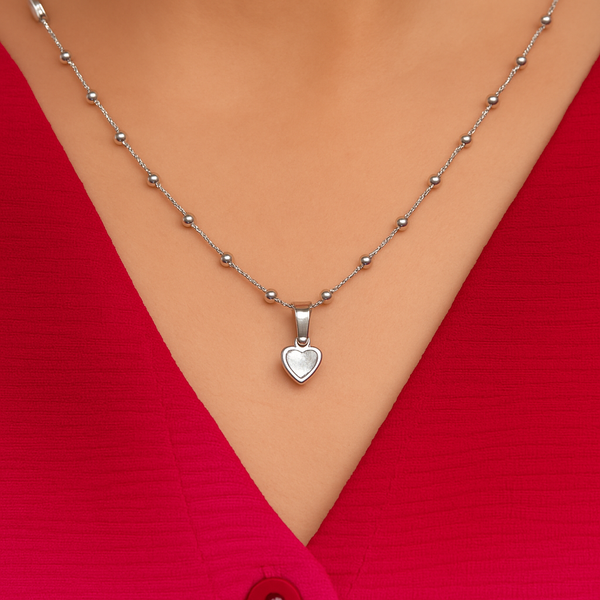 Love Heart Pendant with Crystal Earrings - Aggarwal jewels