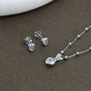 Love Heart Pendant with Crystal Earrings - Aggarwal jewels