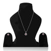 Silver Center Pink Gem Stone with Round Shape Pendant for Girls - Aggarwal jewels
