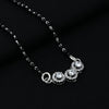 Silver Center CZ Stone Three Circle Design Mangalsutra for Girls - Aggarwal jewels