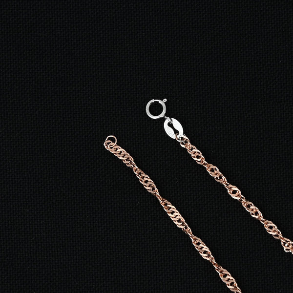 Silver Rose Gold Fashionable Girls Chain - Aggarwal jewels