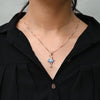 Silver Rose Gold Chain Pendant with Dancing Girl Design - Aggarwal jewels