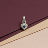 Premium Crafted Silver Heart Pendant Blue Stone Detail - Aggarwal jewels