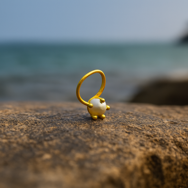 13 Pcs ₹999 combo) Pearl Glow Gold Polish Silver Nose Pin - Aggarwal jewels