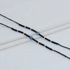Black Beads Evil Eye Bracelet with Silver Accents - Aggarwal jewels