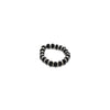Silver Black Beads Chain Ring - Aggarwal jewels