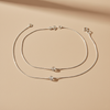 Silver Anklet with Sparkling Beads Lightweight & Graceful - Aggarwal jewels