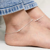 Simple Silver Chain Anklet - Aggarwal jewels