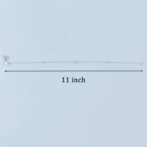 Simple Silver Chain Anklet - Aggarwal jewels