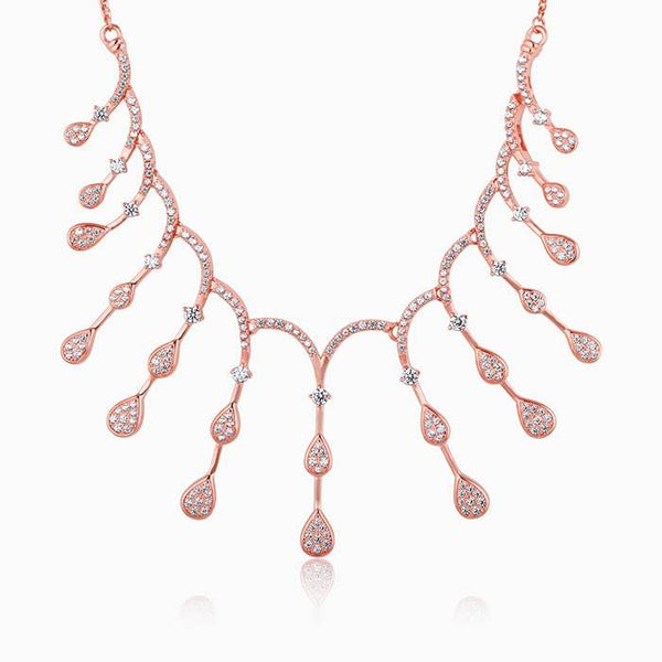 Rose Gold Celebration Necklace - Aggarwal jewels