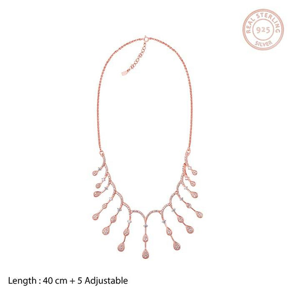 Rose Gold Celebration Necklace - Aggarwal jewels