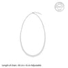 Silver-tone gemstone necklace with clasp, 925 sterling stamp