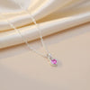 Premium Heart-Shaped Stone Silver Pendent Necklace - Aggarwal jewels