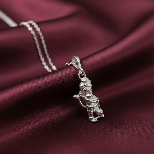 Sankat Mochan Hanuman Pendant in Pure Silver - Aggarwal jewels
