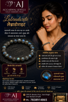 Labradorite bead bracelet on wrist with gray-blue round stones