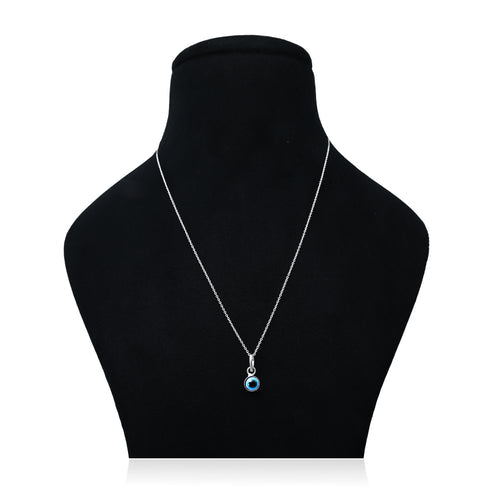 Silver Evil Eye Different Colors Pendant Necklace for Protection - Aggarwal jewels
