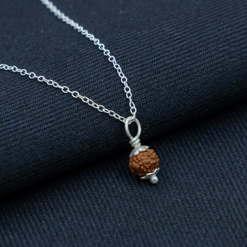 Silver Rudraksha Classic Pendant - Aggarwal jewels
