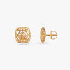 Enchanted Grid Gold Stud Earrings - Aggarwal jewels