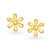 Floral Petite Gold Stud Earrings - Aggarwal jewels
