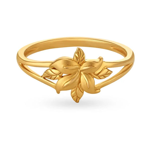 Glorious 22 Karat Yellow Gold Floral Ring - Aggarwal jewels
