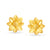 Contemporary Floral Alluring Gold Stud Earrings - Aggarwal jewels