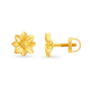 Contemporary Floral Alluring Gold Stud Earrings - Aggarwal jewels