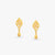 Petal Drift Gold Drop Earrings - Aggarwal jewels