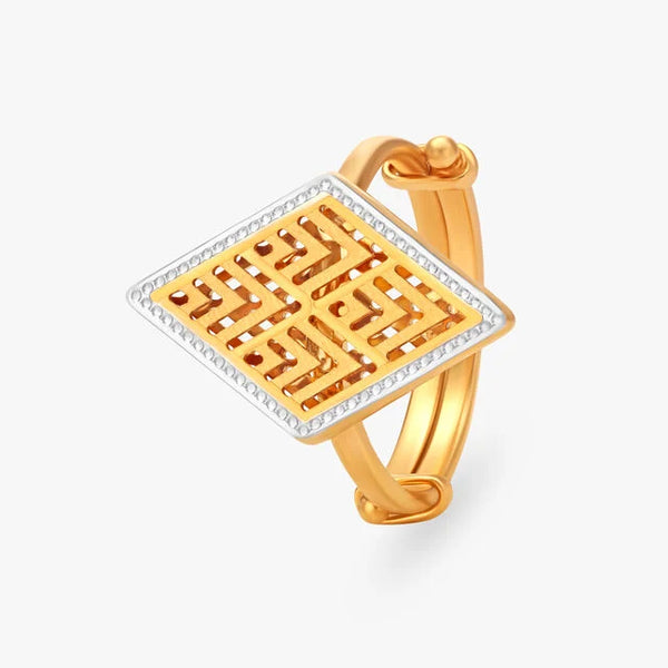Brilliant Dual Tone Ring - Aggarwal jewels