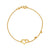 Winsome Dual Heart Gold Bracelet - Aggarwal jewels