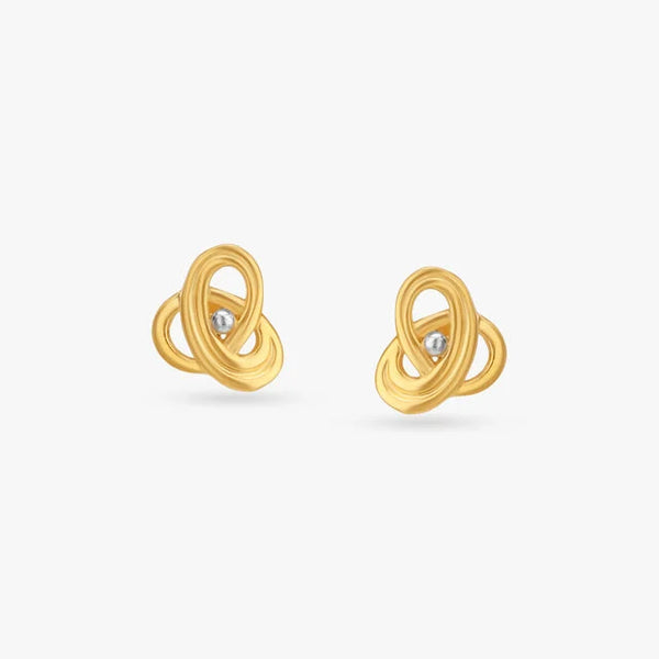 Play Loop Gold Stud Earrings for Kids - Aggarwal jewels