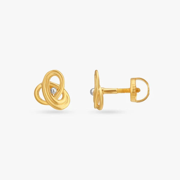 Play Loop Gold Stud Earrings for Kids - Aggarwal jewels