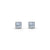 White Square Gemstone Silver Stud Earrings - Aggarwal jewels