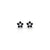Classic Flower Design Black Stone Silver Earrings - Aggarwal jewels